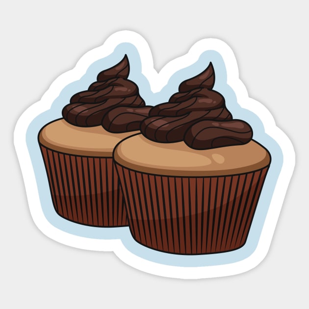 Cupcake cartoon illustration Sticker by Miss Cartoon